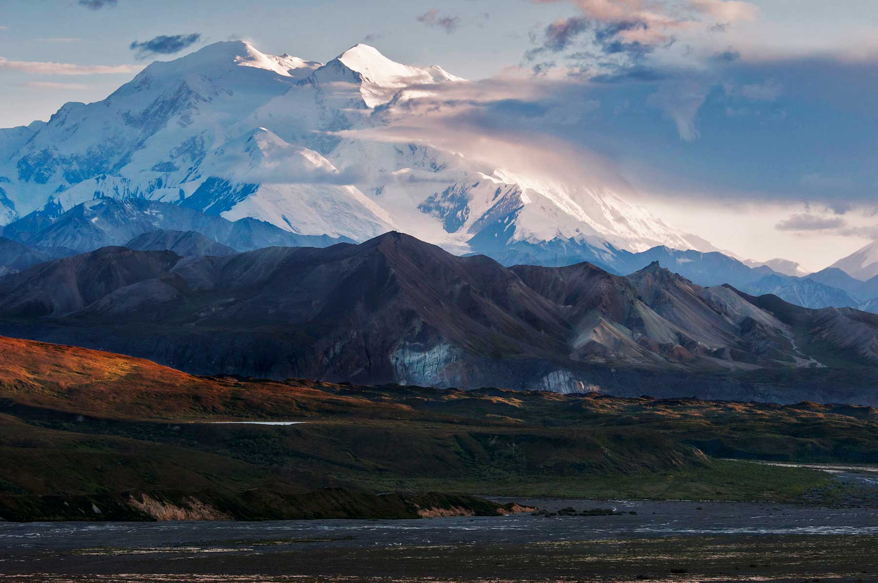 denali national park sunset